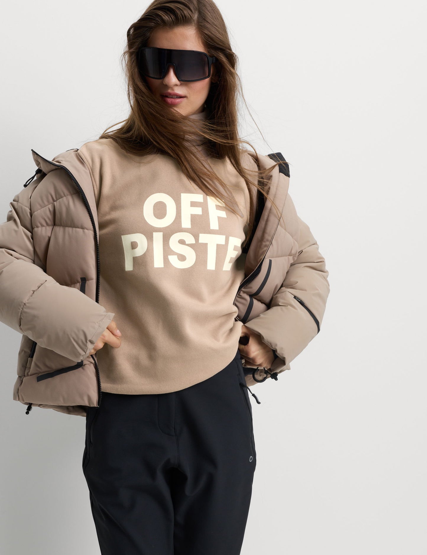 Pamuk Karışımlı Yuvarlak Yaka Kayak Sweatshirt