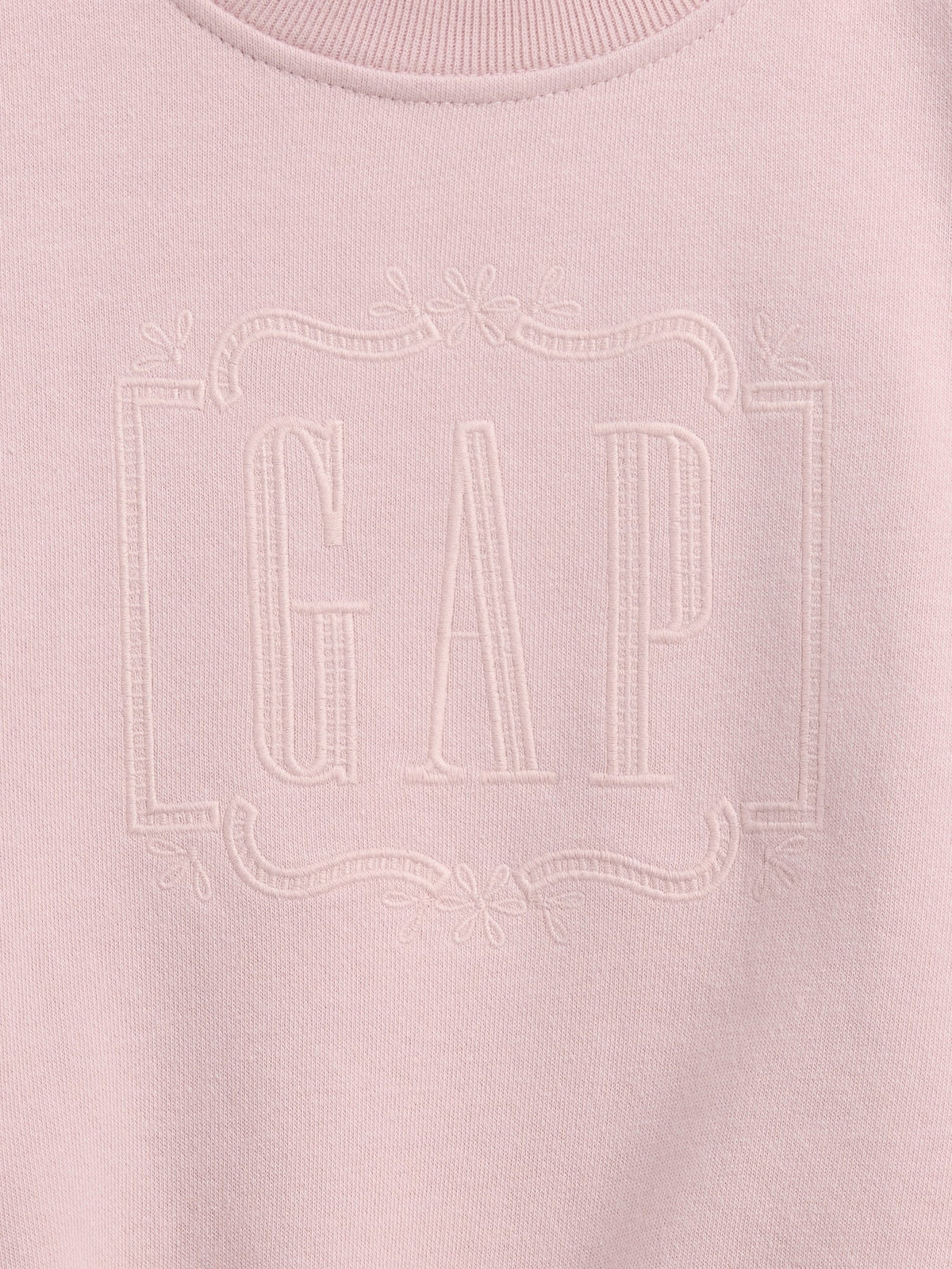 Açık Pembe Vintagesoft Havlu Işlemeli Logo Sweatshirt