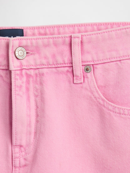 Pembe Ultrasoft Denim Mini Etek