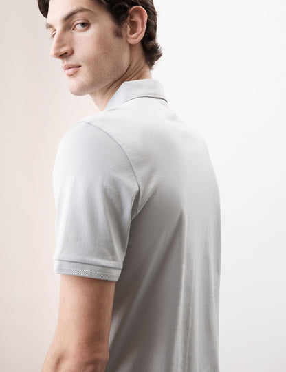 Saf Pamuklu Kısa Kollu Polo Yaka T-shirt