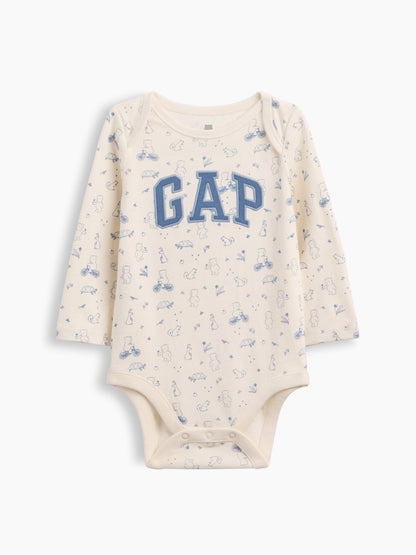 Krem Organik Pamuk Gap Logo Bodysuit