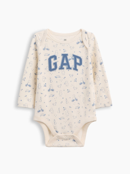 Krem Organik Pamuk Gap Logo Bodysuit