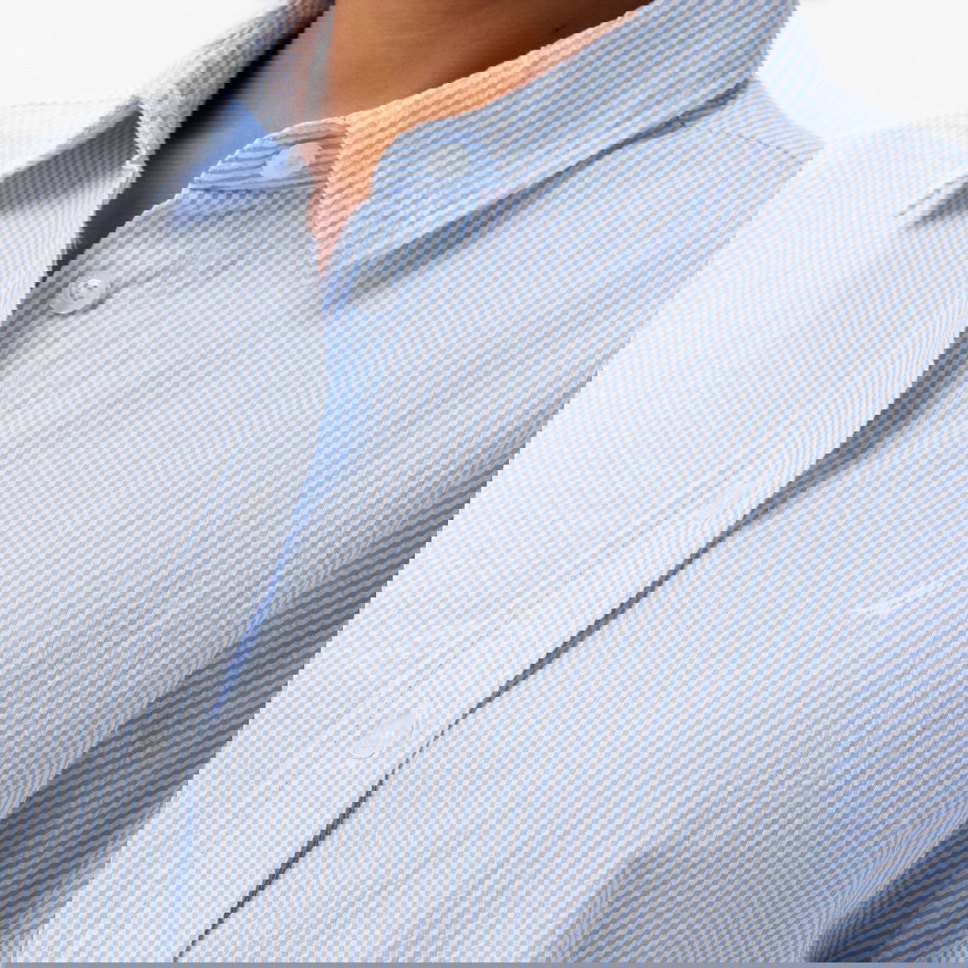 Nautica Kadın Mavi Regular Fit Çizgili Gömlek