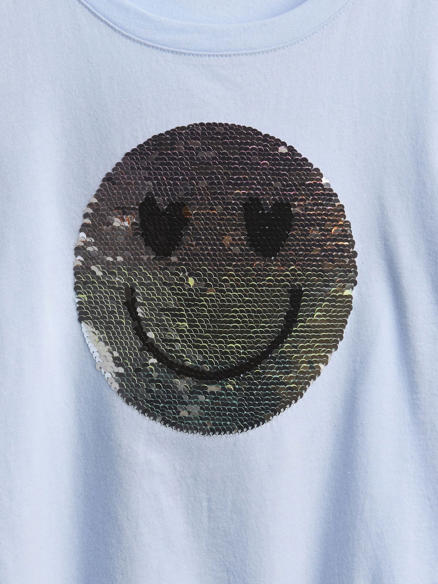 Açık Mavi Kids Flippy-sequin Grafik T-shirt