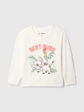 Beyaz Gap × Disney Moana Grafikli T-Shirt