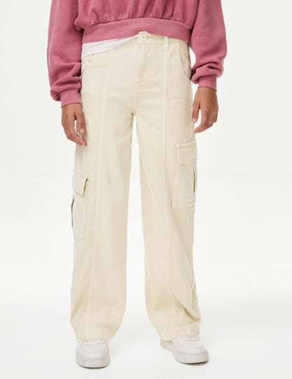 Regular Fit Wide Leg Kargo Pantolon (6-16 Yaş)