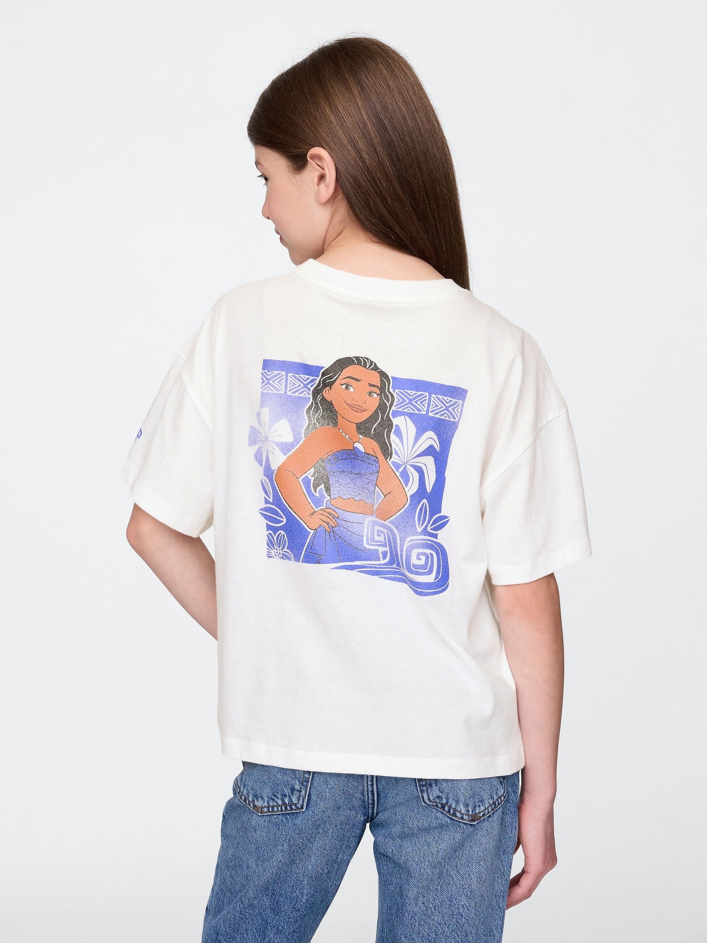 Kırık Beyaz Disney Moana Grafikli T-shirt