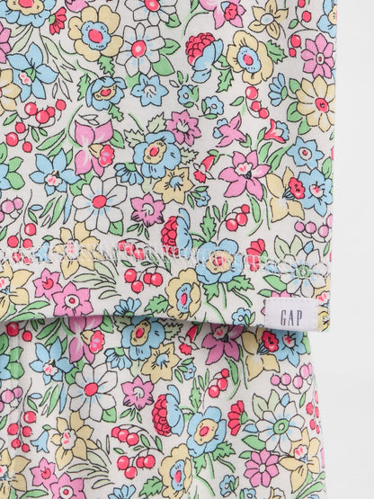 Çok Renkli Organik Brushed Pamuk Pijama Takımı