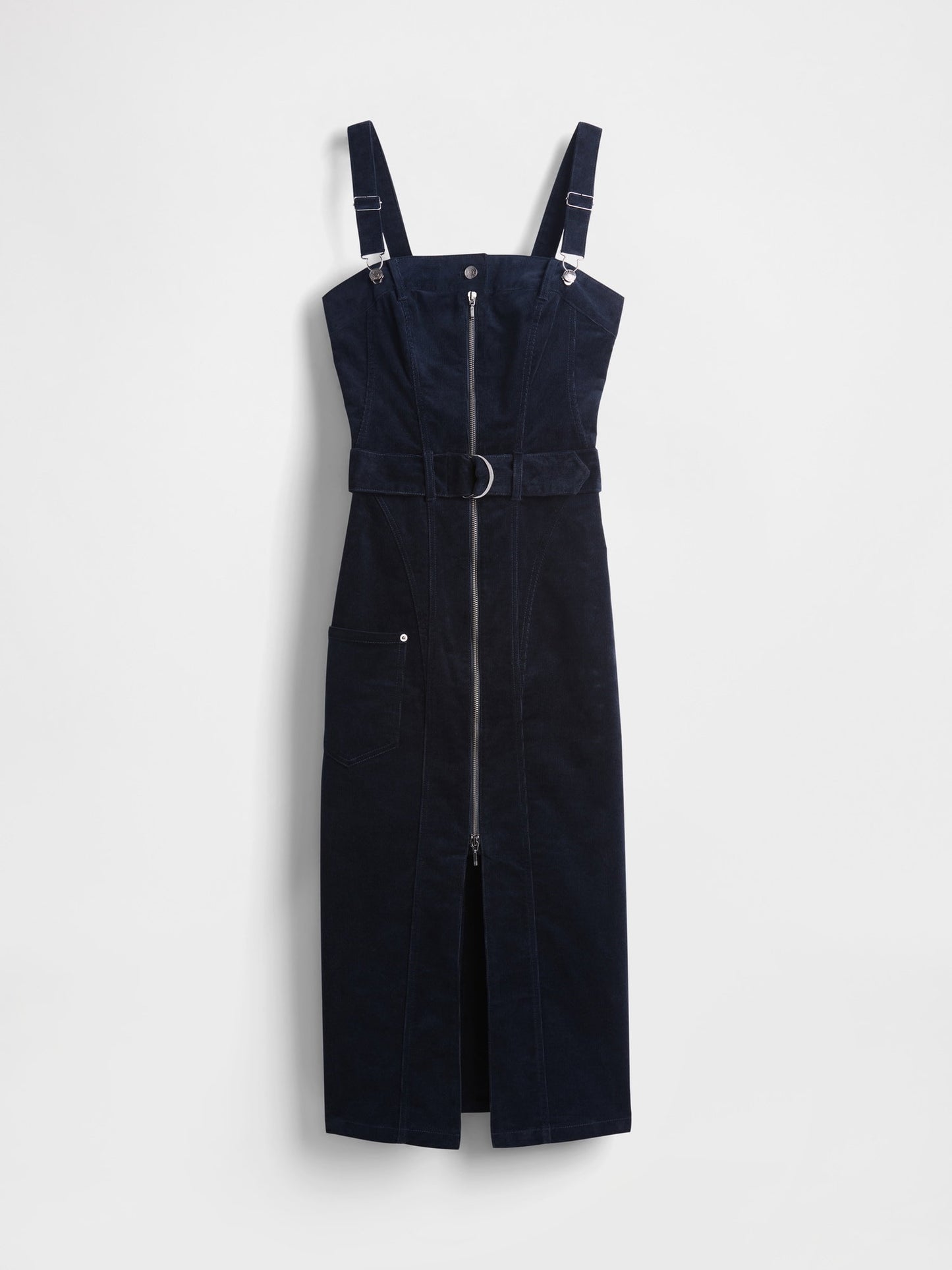 Lacivert Gapstudio Corduroy Belted Midi Elbise