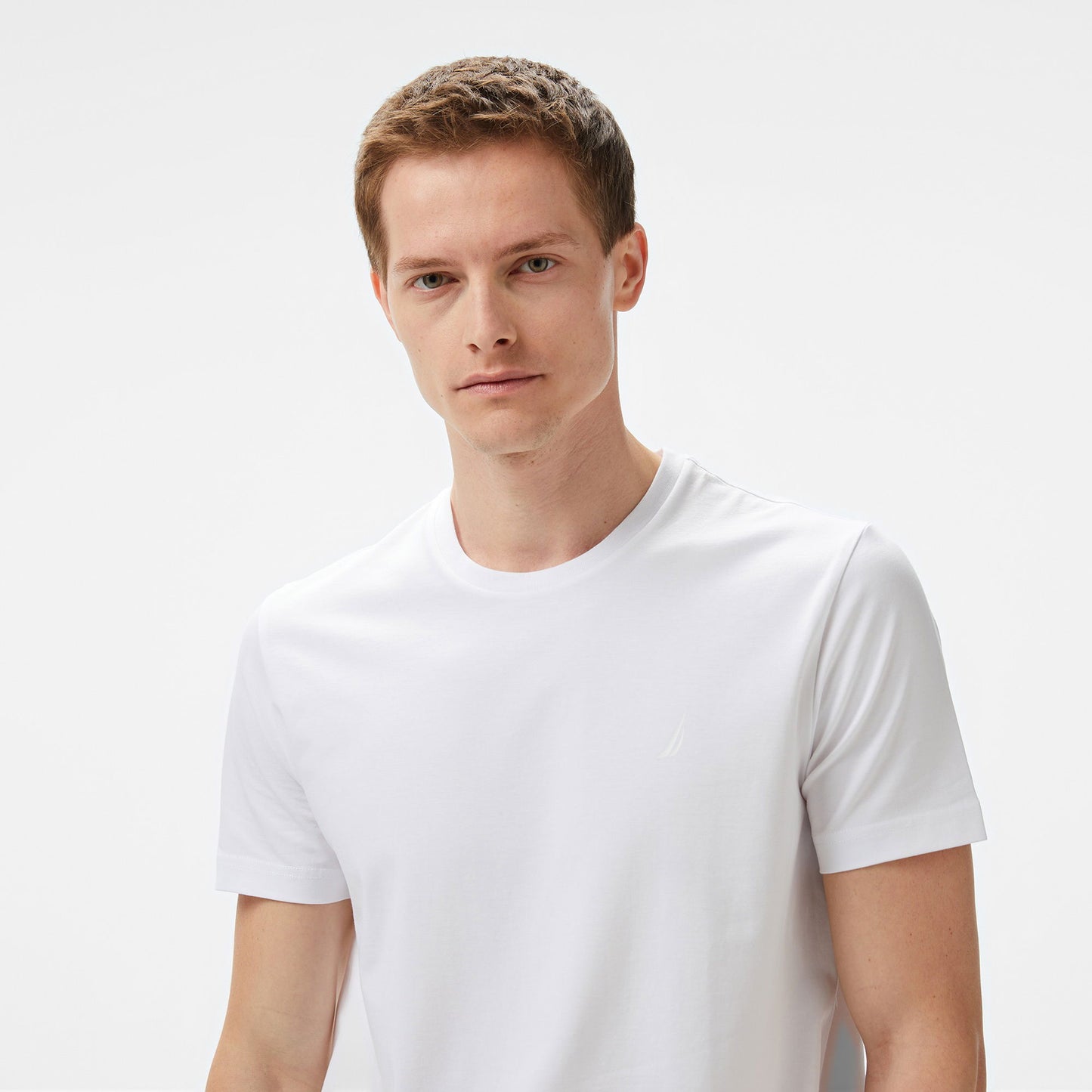Nautica Erkek Beyaz Regular Fit T-shirt