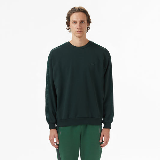 Lacoste Erkek Relaxed Fit Bisiklet Yaka Koyu Yeşil Sweatshirt