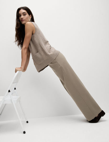 Yüksek Bel Wide Leg Pantolon