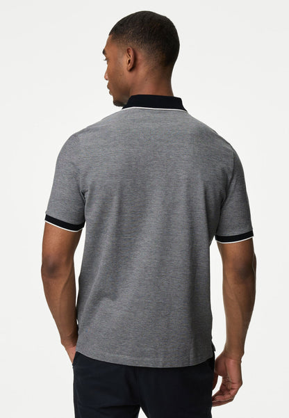 Saf Pamuklu Kısa Kollu Polo Yaka T-shirt