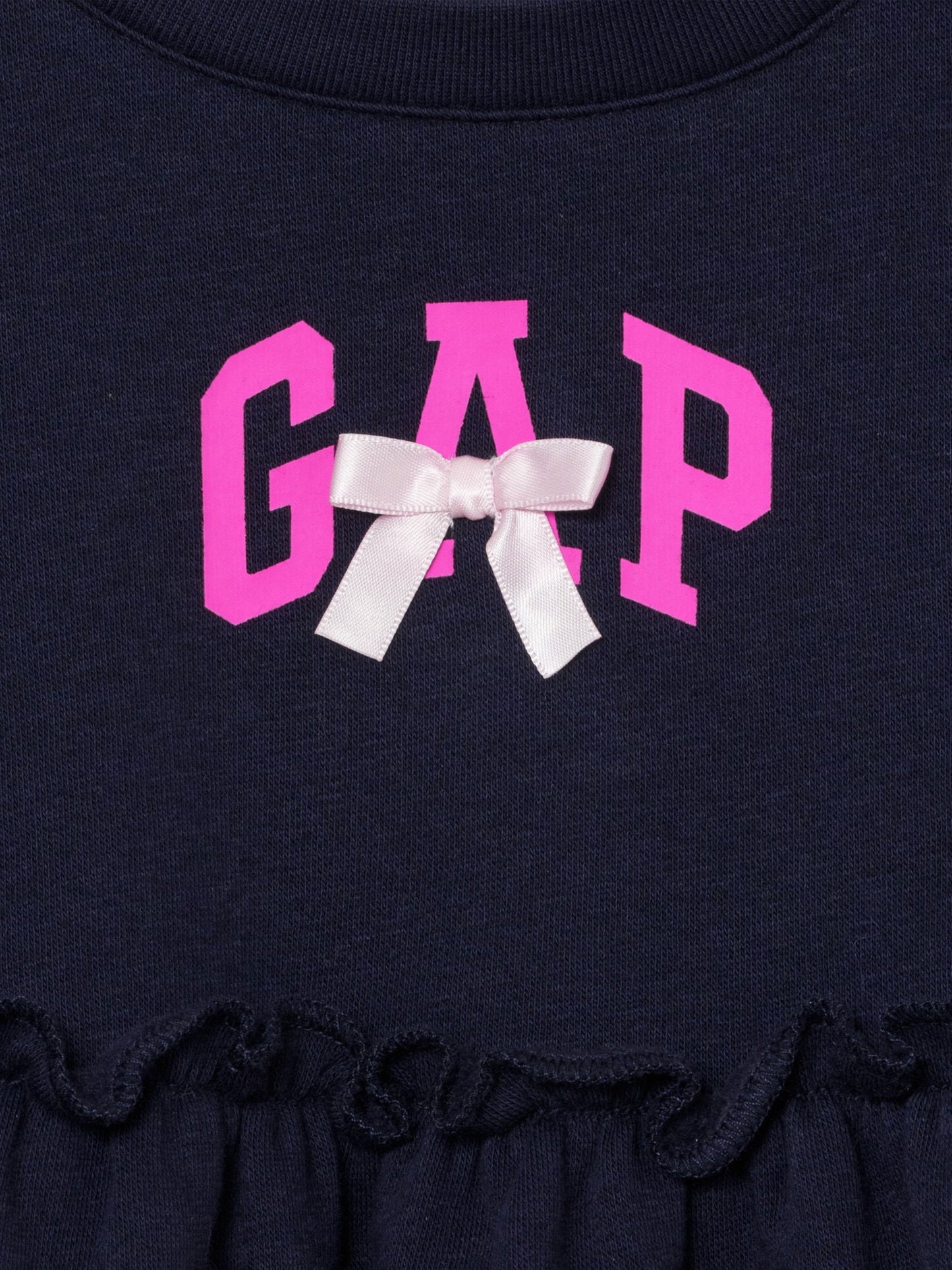 Lacivert Bow Logo Sweatshirt Elbise