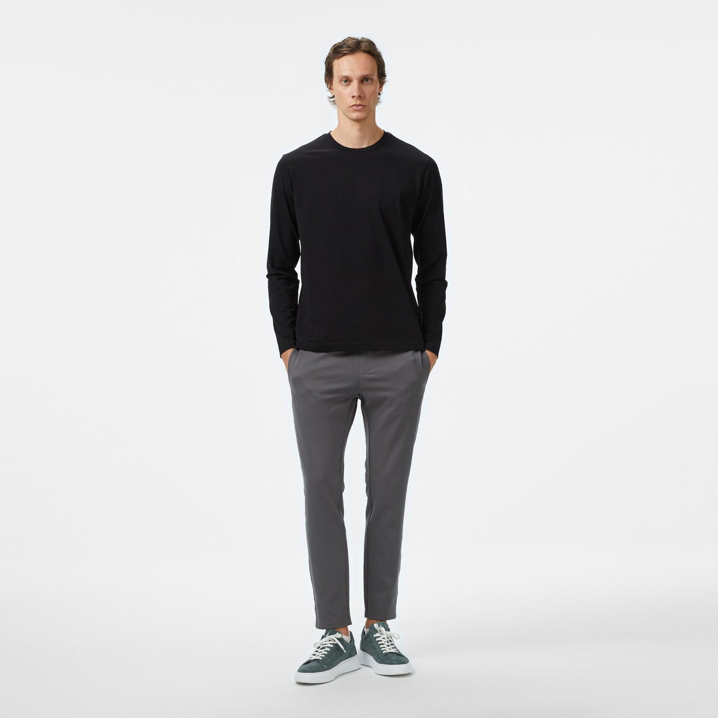 Nautica Erkek Siyah Classic Fit Uzun Kollu T-shirt