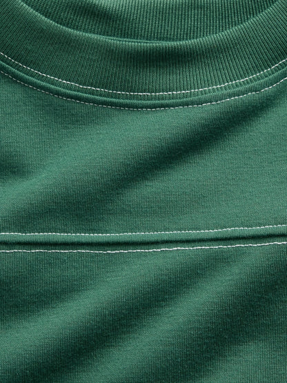 Koyu Yeşil Recycled Colorblock Pijama Takımı