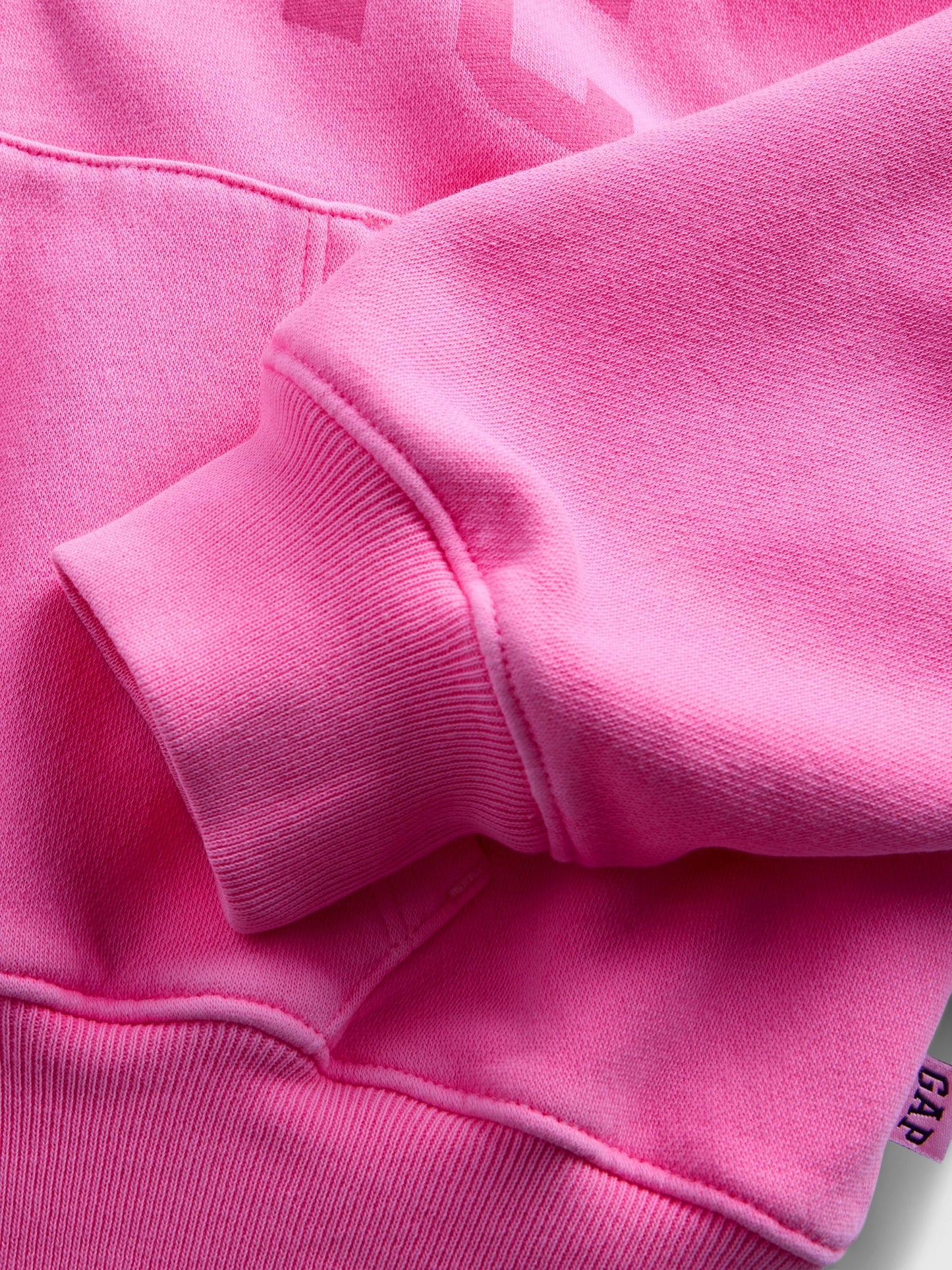 Pembe Vintagesoft Oversized Logo Fermuarlı Sweatshirt