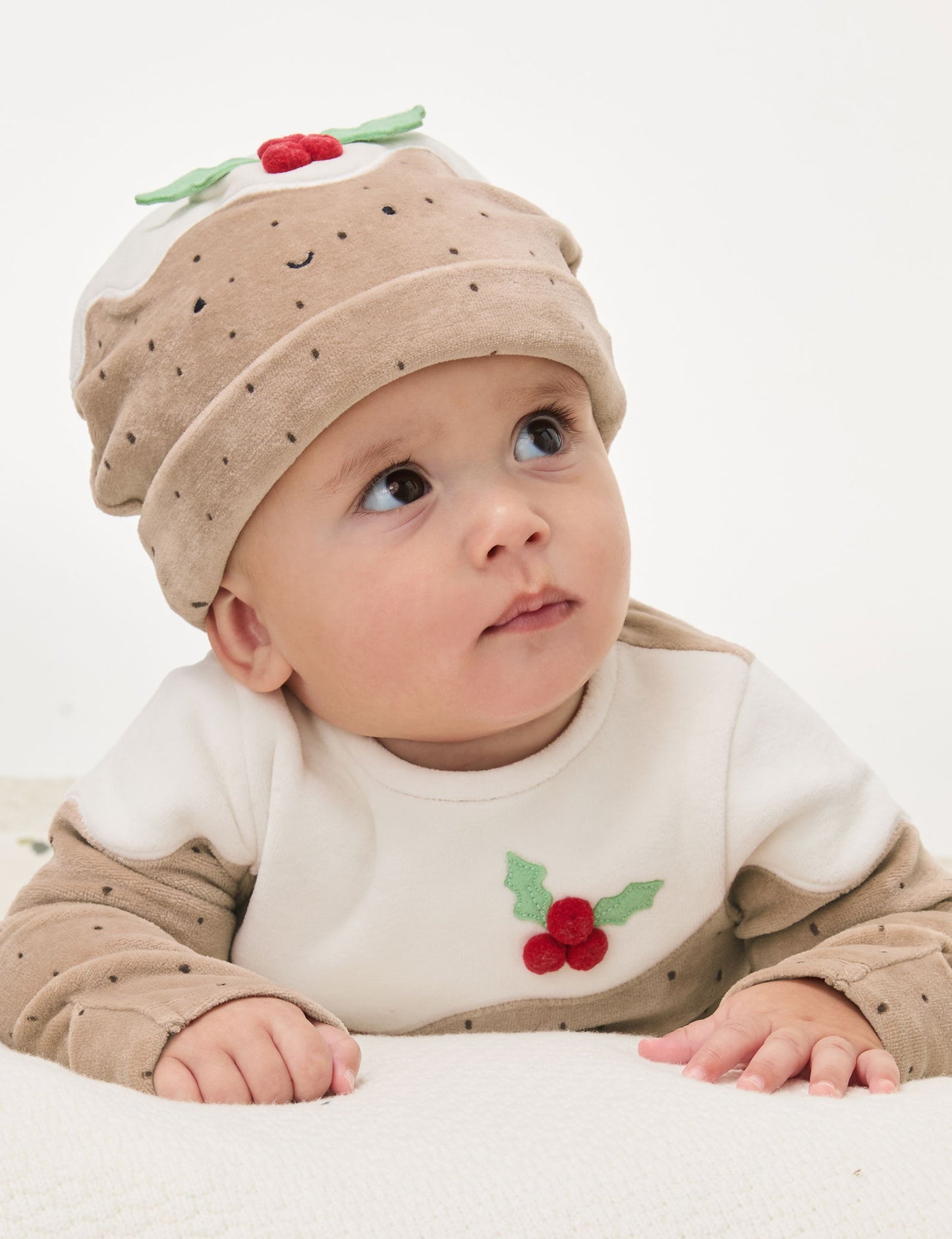 2 Adet Kadife Noel Pudingi Kıyafeti (7-12 Aylık)