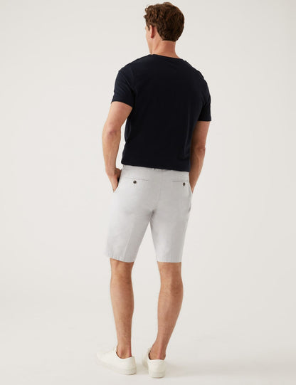 Regular Fit Çizgili Chino Şort