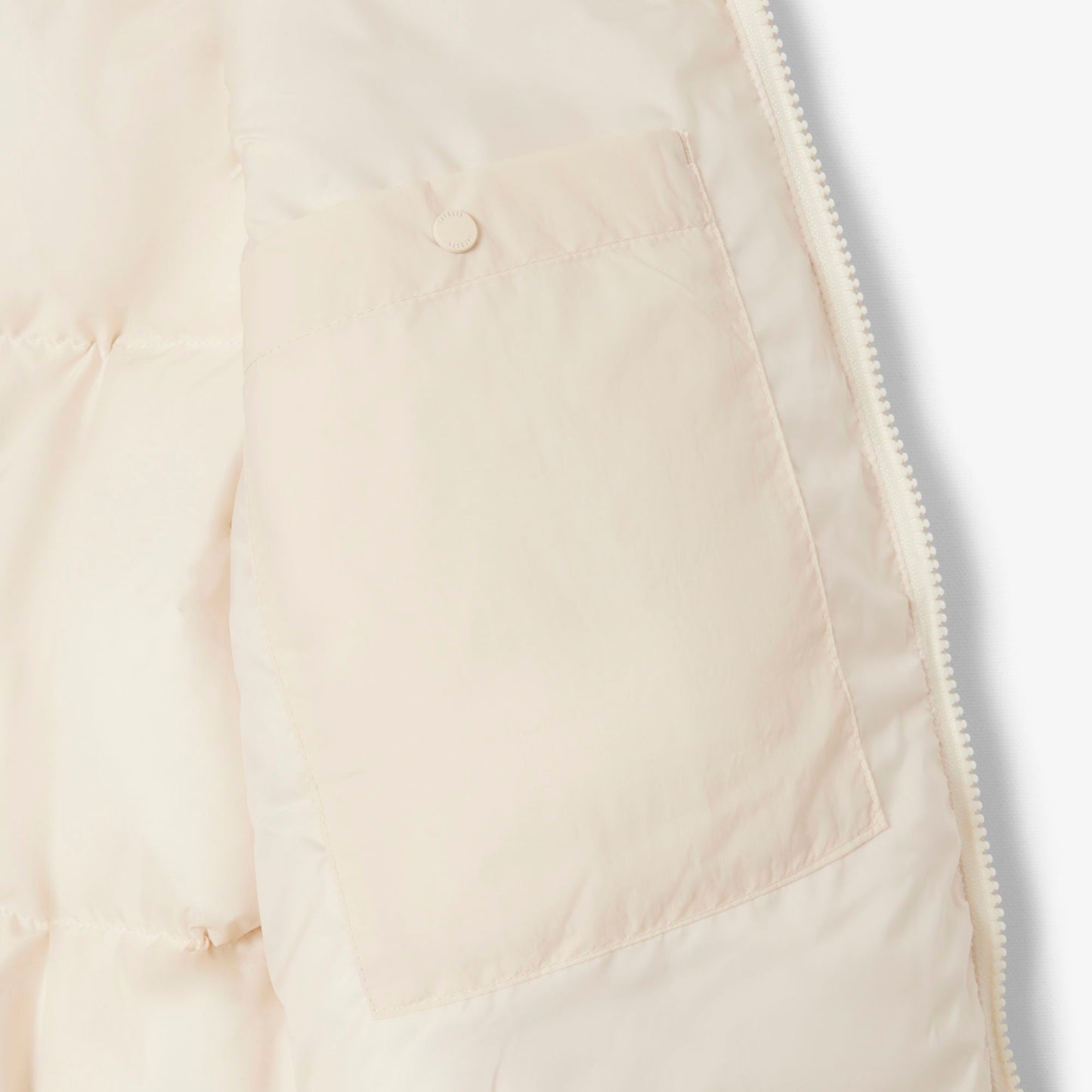 Lacoste Kadın Relaxed Fit Kapüşonlu Krem Şişme Mont