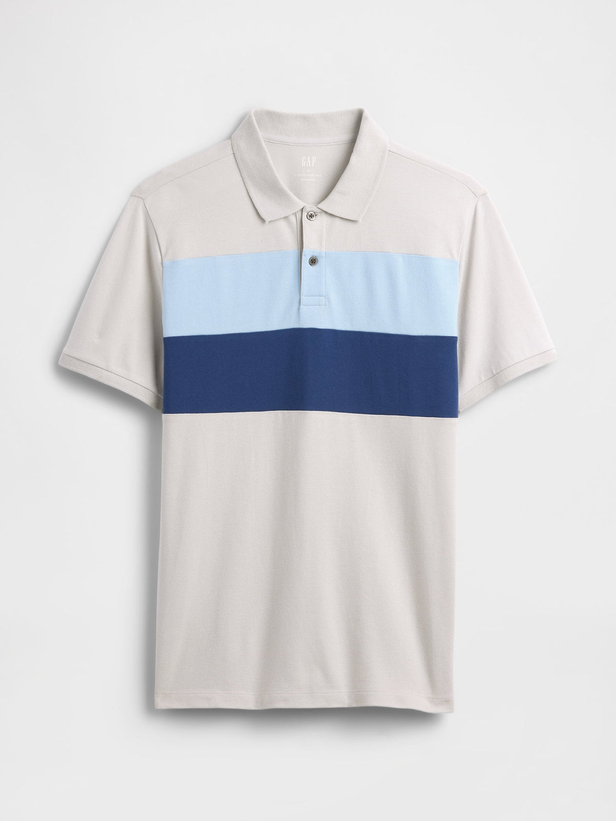 Krem Colorblock Stretch Pique Polo T-shirt