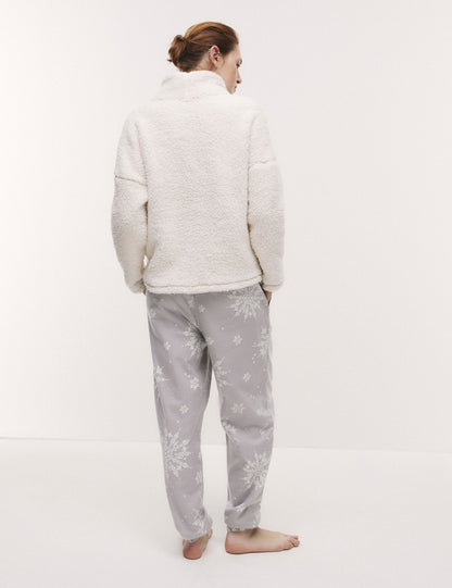 Saf Pamuklu Desenli Pijama Altı