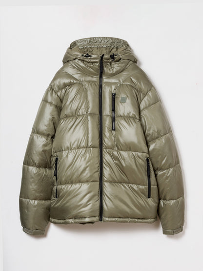Yeşil Geri Dönüştürülmüş Heavyweight Şişme Puffer Şişme Mont