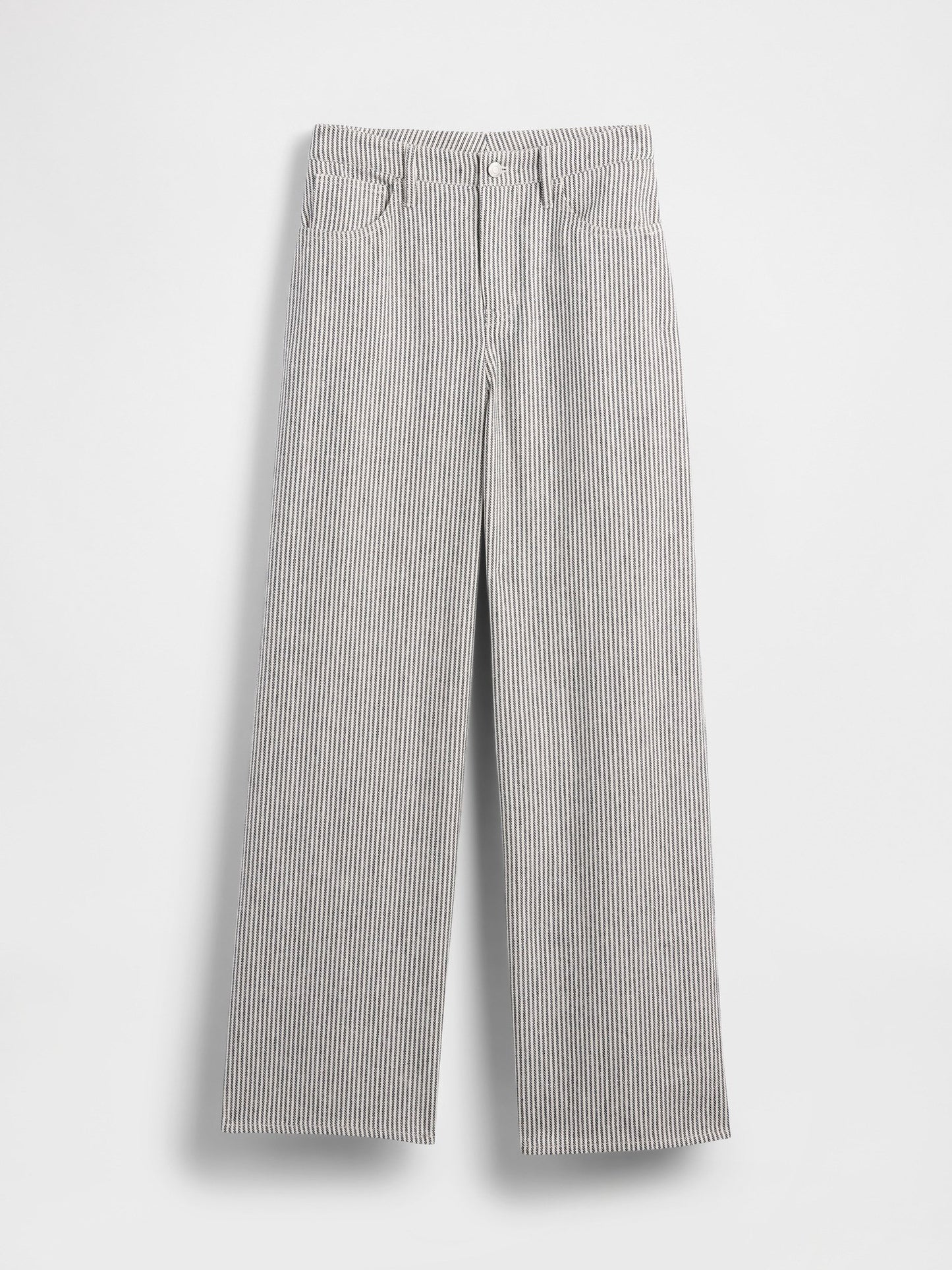 Beyaz Keten Karışımı Wide-leg Pantolon