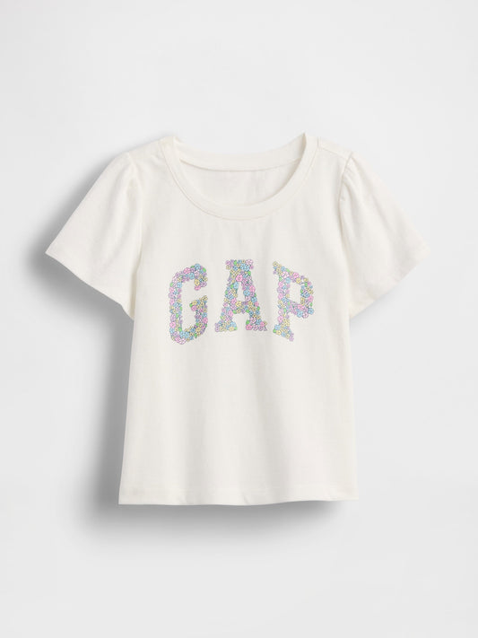 Beyaz Mix & Match Çiçek Desenli Logo T-shirt