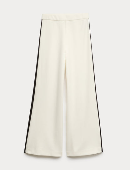 Wide Leg Yan Şerit Detaylı Pantolon