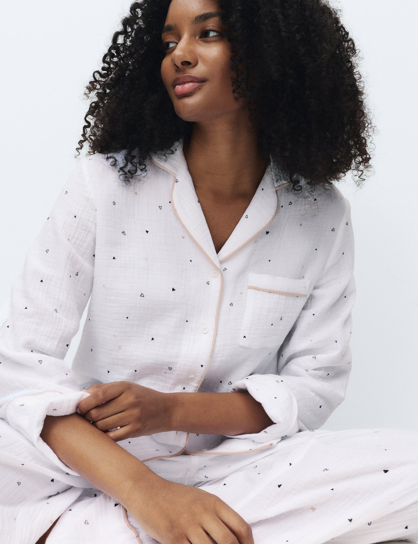 Kalp Detaylı Pijama Takımı