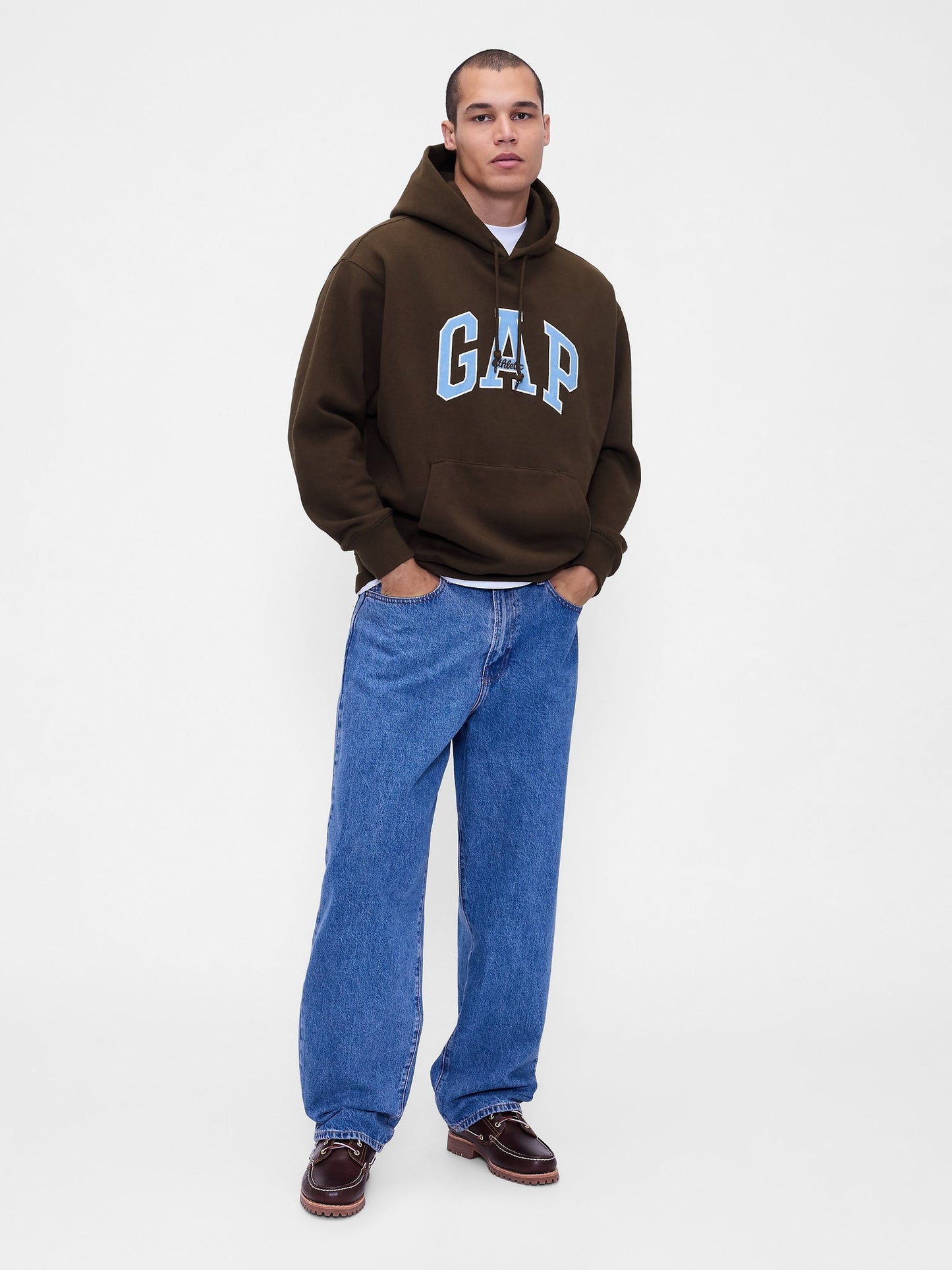 Kahverengi Heavyweight Oversized Logo Sweatshirt