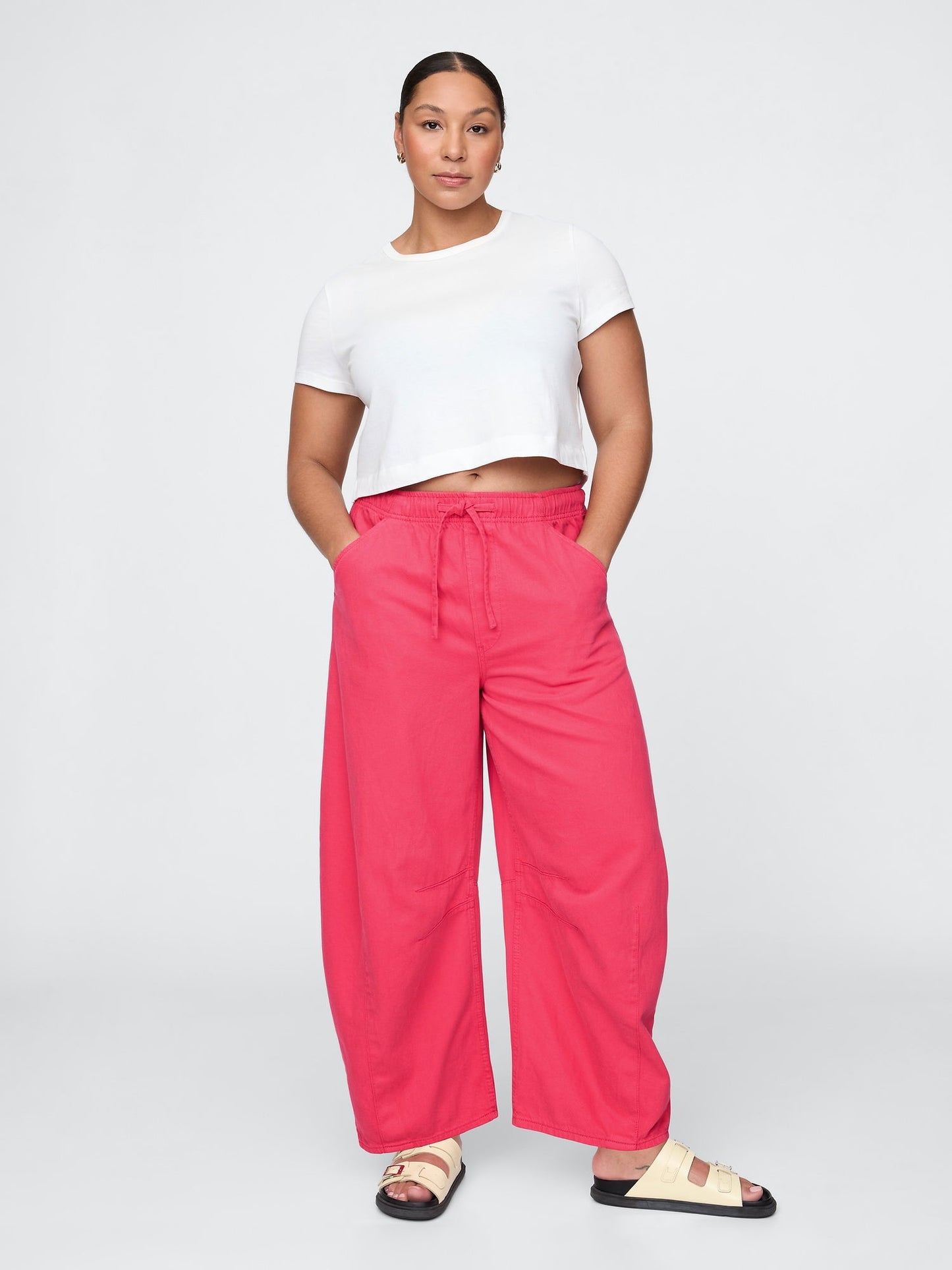 Pembe Mid Rise Ultrasoft Easy Horseshoe Jean Pantolon