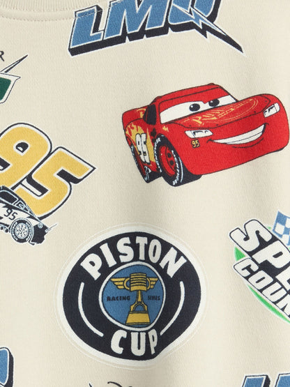 Kırık Beyaz Gap × Disney Vintage Cars Grafik Baskılı Sweatshirt
