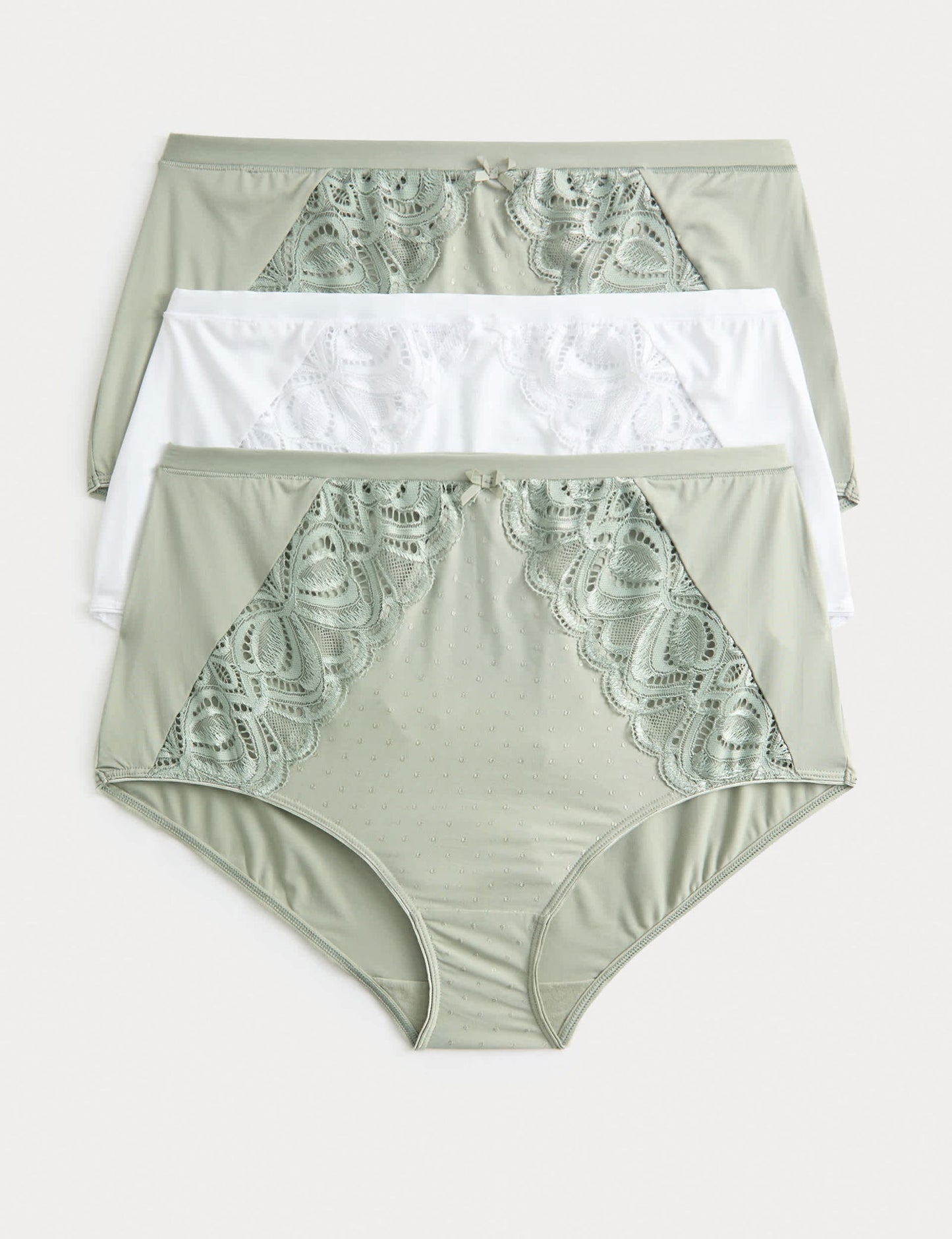 3'lü Amelia Dantelli Full Brief Külot