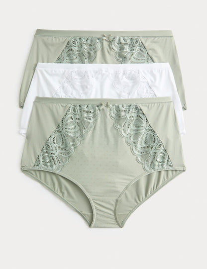 3'lü Amelia Dantelli Full Brief Külot