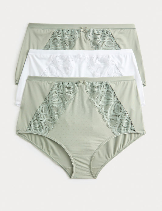 3'lü Amelia Dantelli Full Brief Külot