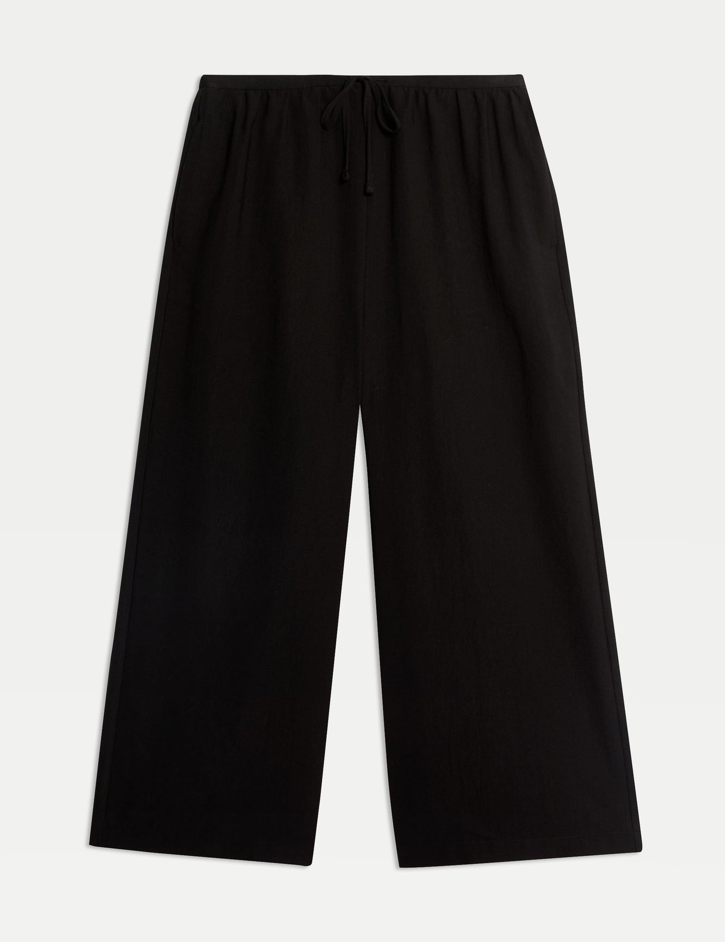 Lyocell Wide Leg Crop Pantolon
