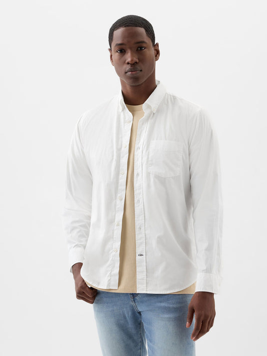 Beyaz Standard Fit Oxford Gömlek