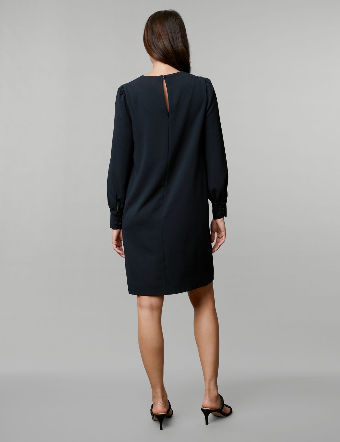 Regular Fit Uzun Kollu Mini Elbise