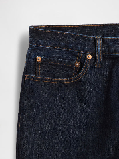 Koyu Mavi Relaxed Straight Jean Pantolon