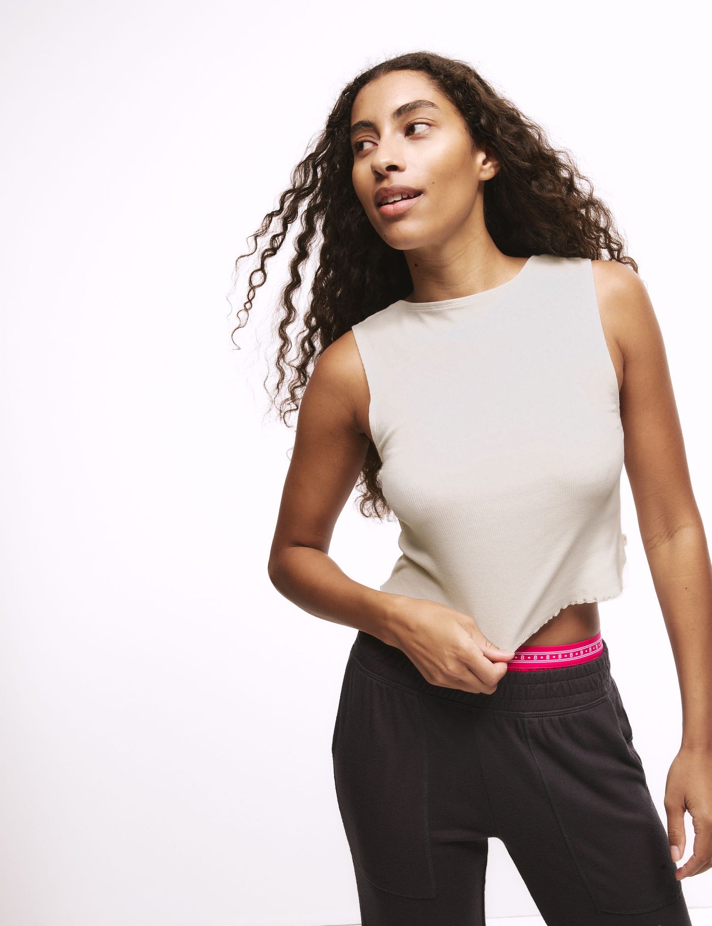 Pamuklu Ribanalı Crop Pijama Üstü