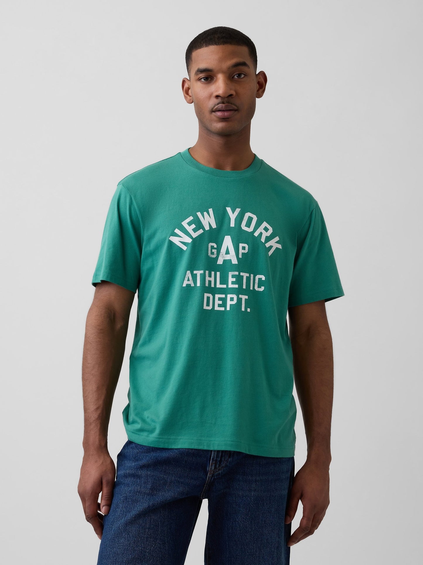 Yeşil Everyday Soft Relaxed Grafik Baskılı T-shirt