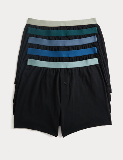 5'li Pamuklu Jersey Boxer