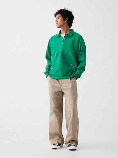 Yeşil Gap × Malbon Oversized Polo T-shirt