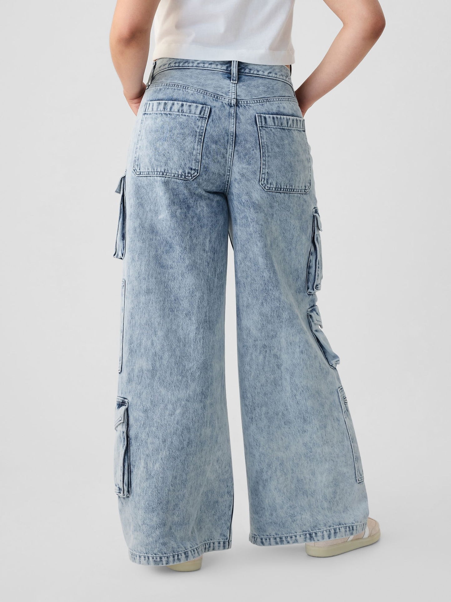 Mavi Mid Rise Kargo Baggy Jean Pantolon