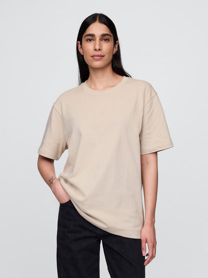 Koyu Bej Heavyweight Relaxed T-shirt