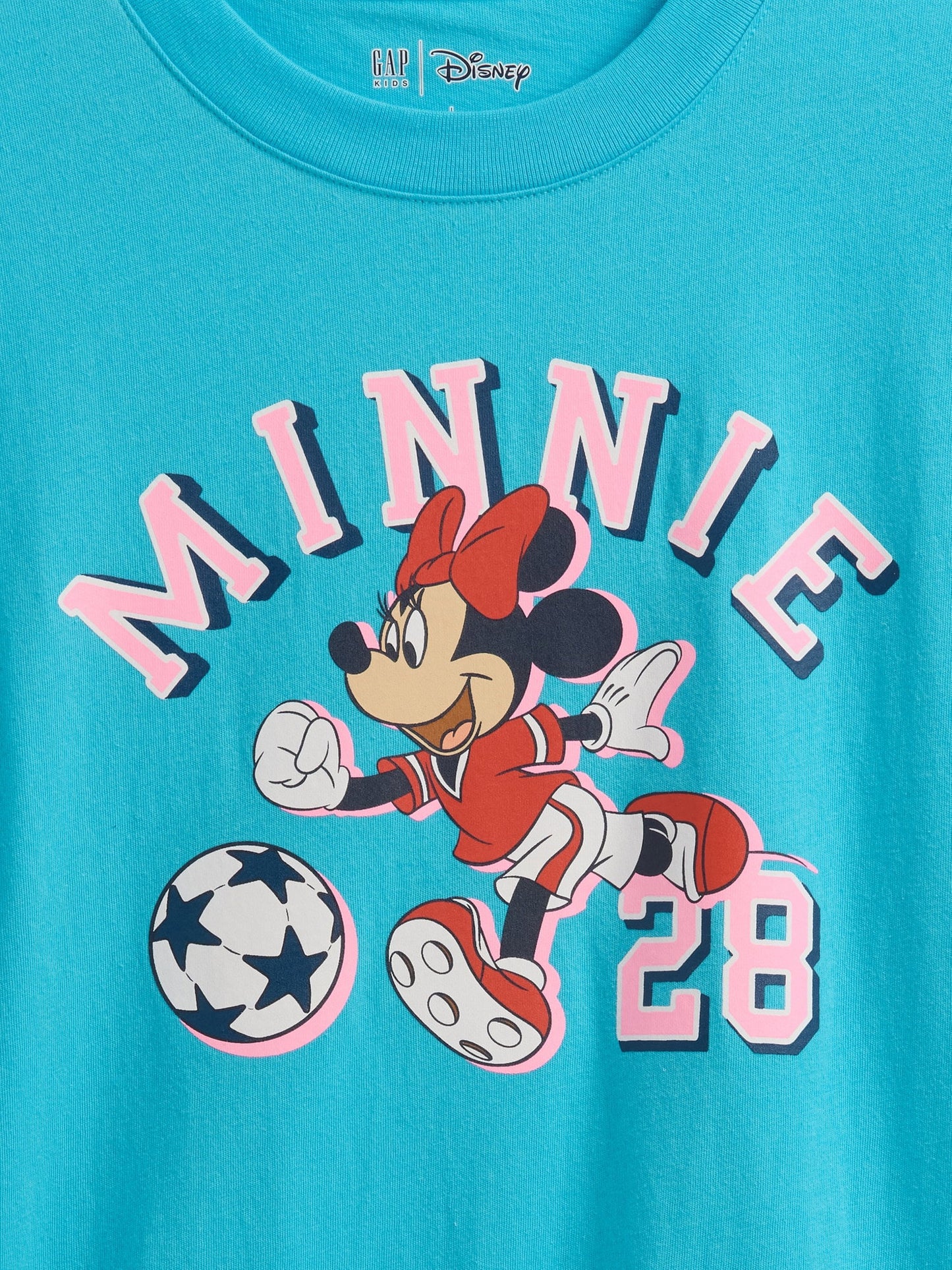Mavi Disney Minnie Mouse Grafik Baskılı T-shirt