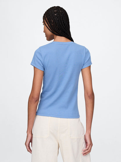 Mavi Modern Rib Crop T-shirt
