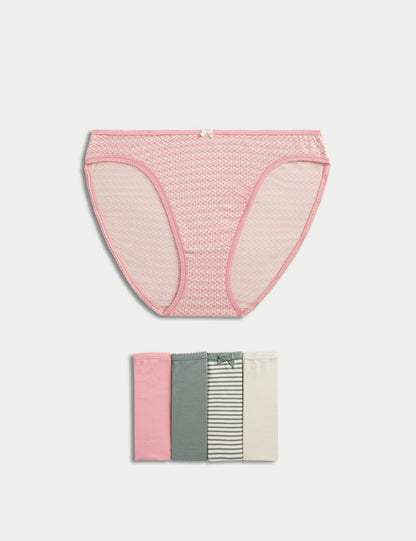 5'li Cotton Lycra:registered: High Leg Külot Seti